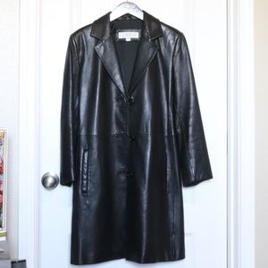Liz Claiborne Thigh Length Leather Jacket